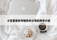 小至某些区块链技术公司的简单介绍